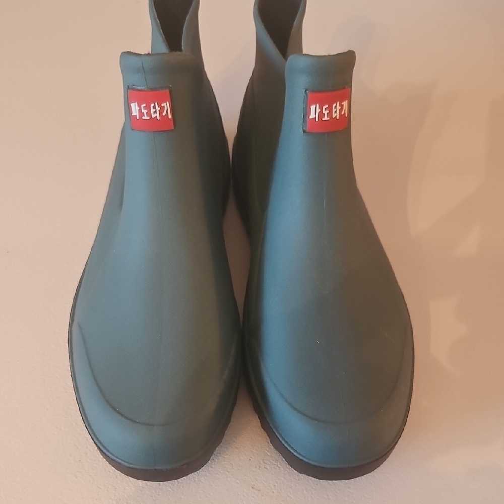 Green Ankle Rain Boots